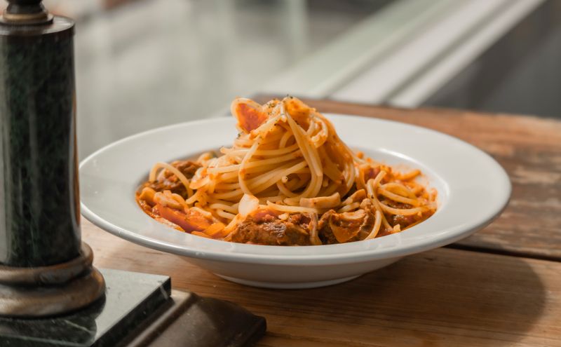 Spaghetti Bolognese pasta at Pizza luce
